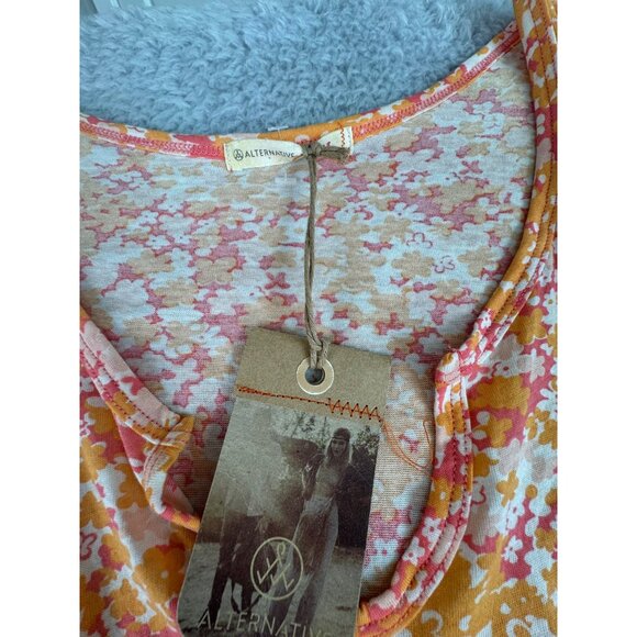 Alternative Flutter-Sleeve Flamingo Ditzy Print V-Neck Elastic Waist Dress Women - Picture 9 of 13